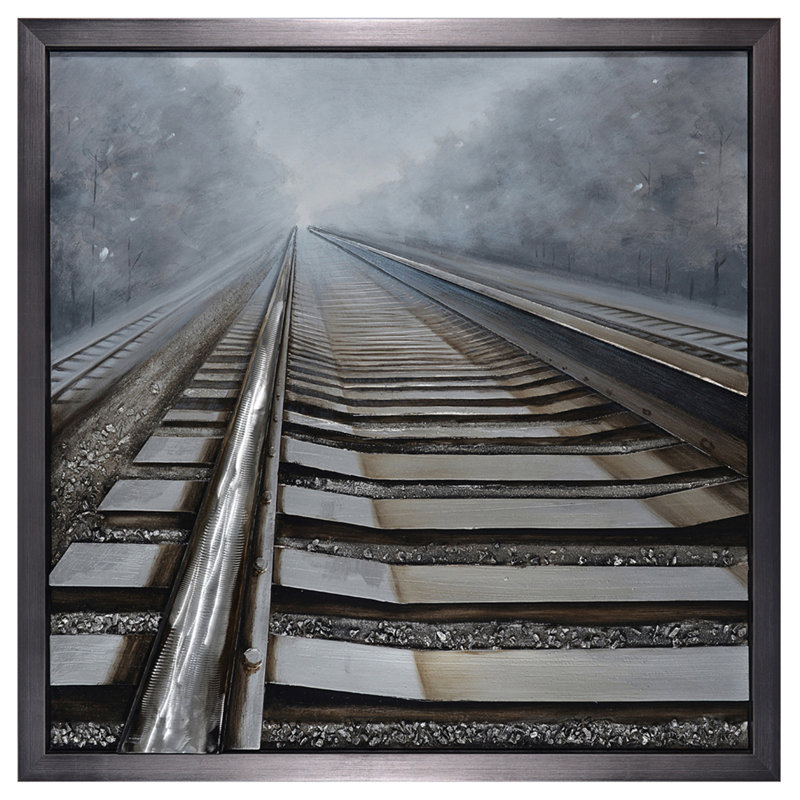 Shining Way Mixed Media Framed Canvas Painting
