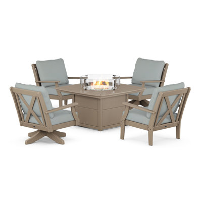 Braxton 5-Piece Deep Seating Set with Fire Table