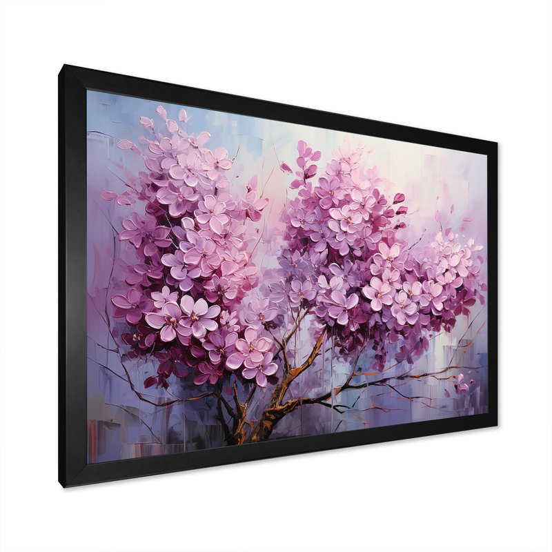 Whispers of Lilac III - Imprimé, H 16 po x l 32 po x P 1 po, Cadre simple noir