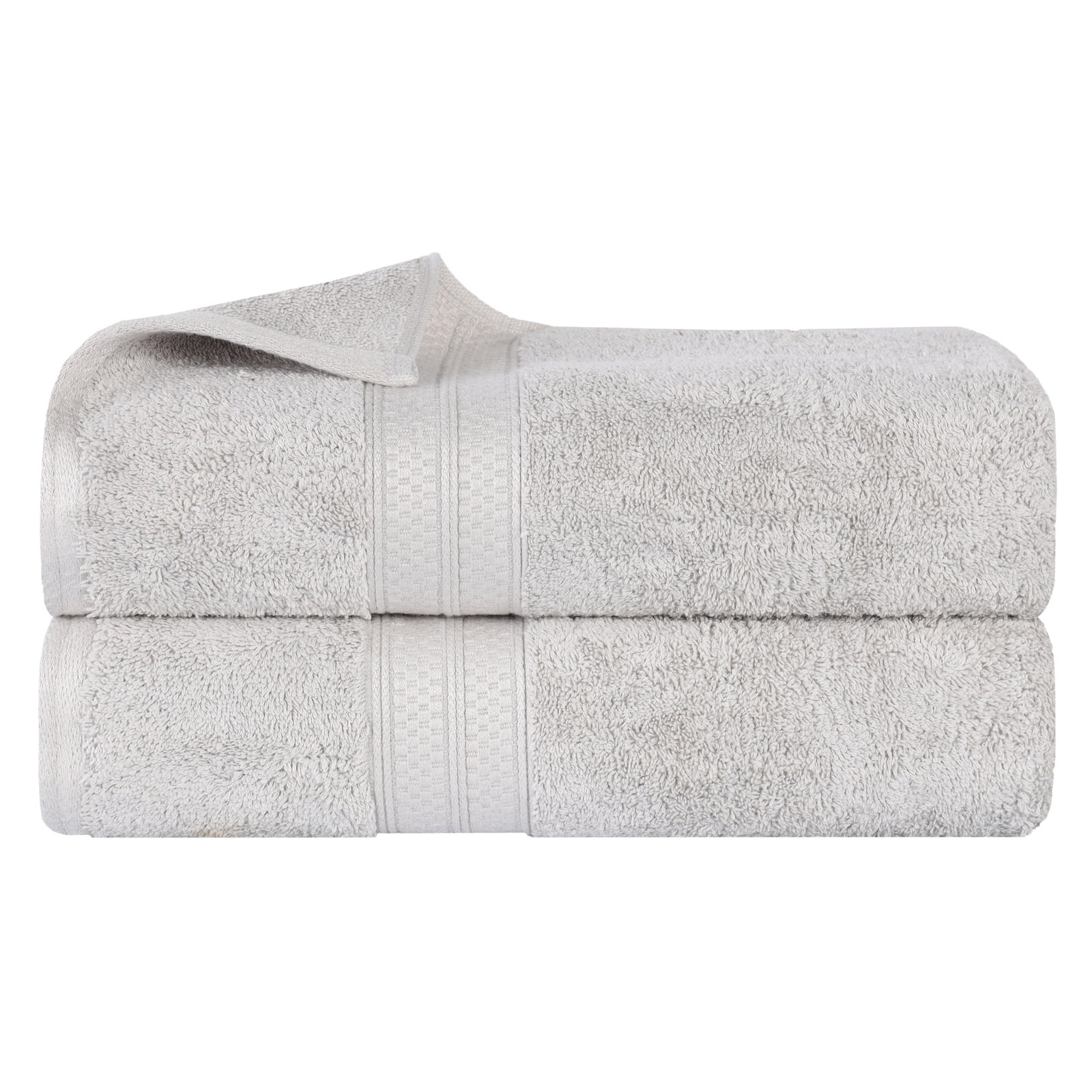 Nolhan Bamboo Cotton Bath Towel Set, Chrome