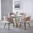 White Modern Chair(Set Of 2 ) With Golden Color Iron Tube Legs,  Soft Cushions And Comfortable Backrest-1422879079