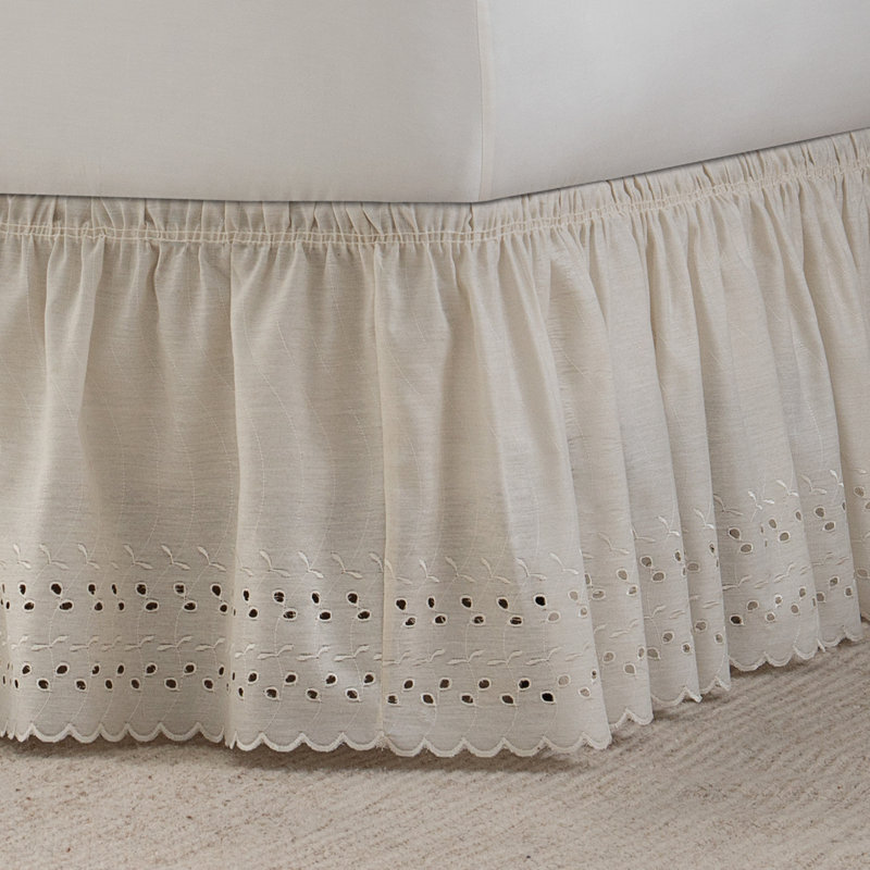 Ruffled Wrap Around Bed Skirt, Ivory, Twin/Full