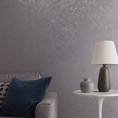 Smoky Grey Silver Gold Metallic Faux