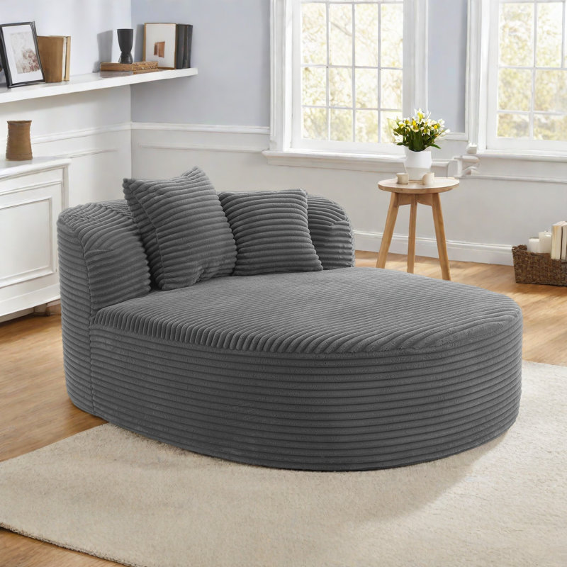 Chaise moderne avec 2 coussins de soutien, Grey