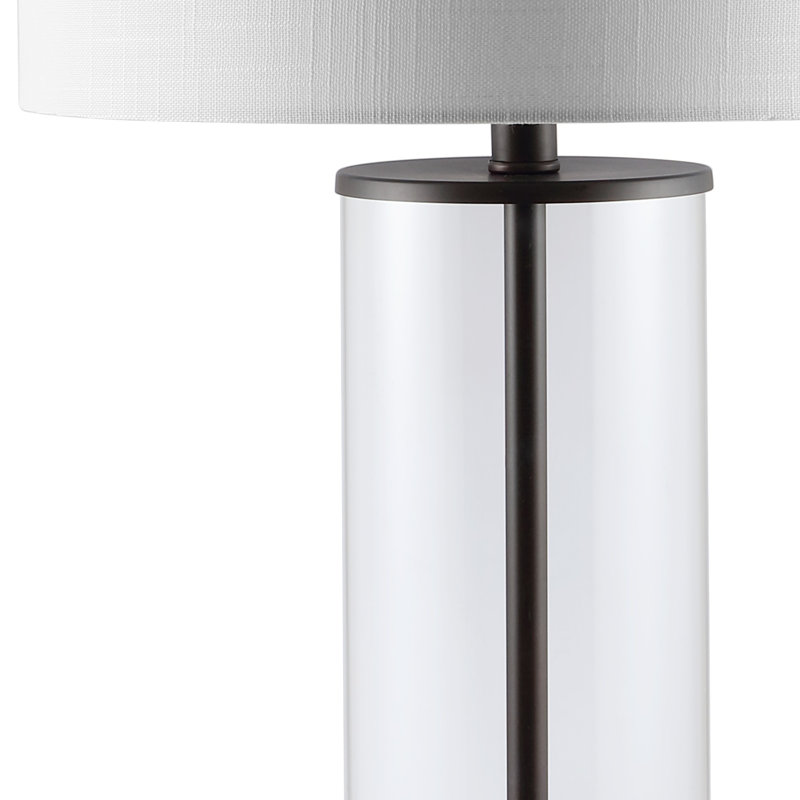 Silberston Glass Table Lamp, Oil Rubbed Bronze/Clear