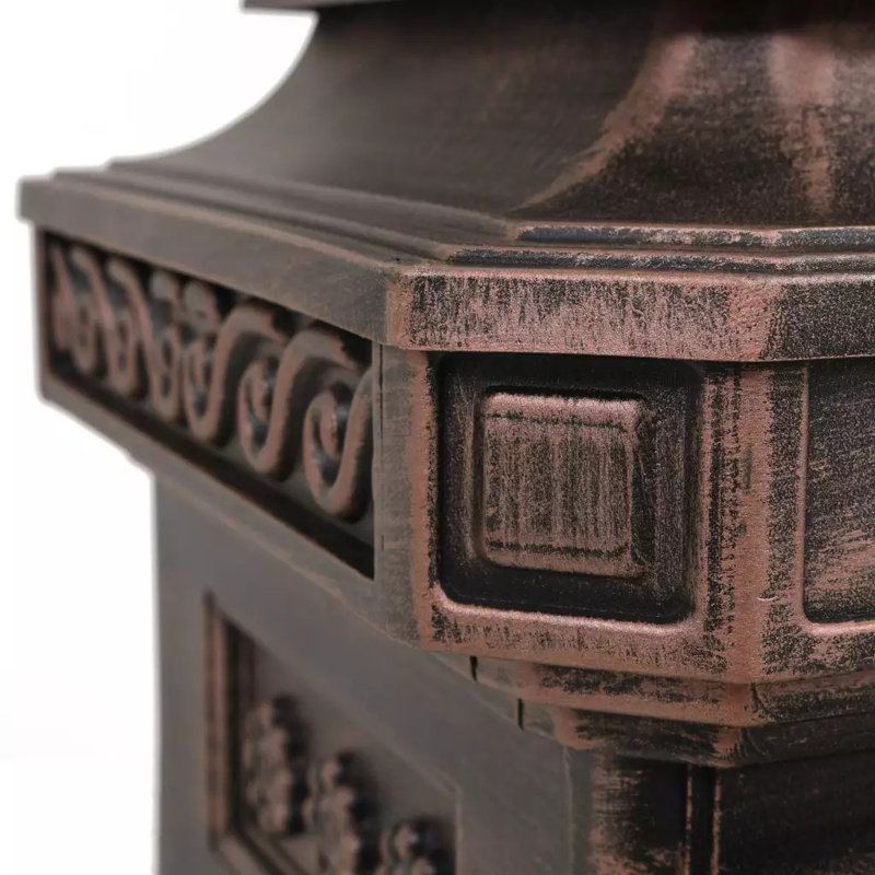 Clairview Locking Pillar Box, Bronze