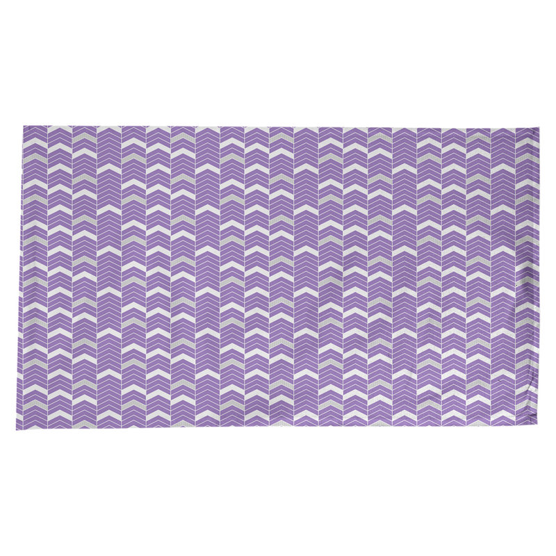 Nappe à chevrons à traits Stephenie, Mauve / Gris