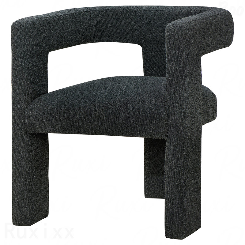 Fauteuil d'appoint Boucle For Patios, Noir