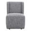Chaise d'appoint à oreilles rembourrée avec roulettes Petasos-1217101156