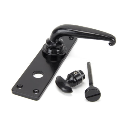Black Smooth Lever Bathroom Set