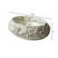 Lavabo de salle de bain 18 po, vasque irrégulière ovale en résine avec motif de pierre, lavabo de style artistique, sans robinet, ivoire-861395462