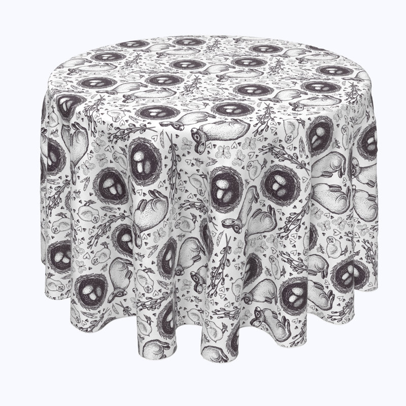 Frank Geometric Round Easter Tablecloth, 96" x 96"