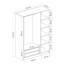 Armoire moderne avec panneau de particules enduit de mélamine à 100%, blanc et noir, 53,1 po x 82,7 po x 20,5 po | Conception durable, grand espace de rangement, élégant pour les chambres et les espaces de vie contemporains, assemblage facile-32863412-32863414