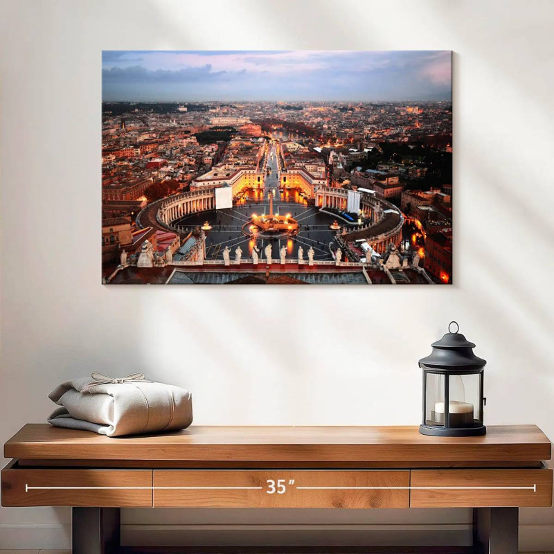 Ravi, place Saint-Pierre, Rome, H 16 po x l 24 po