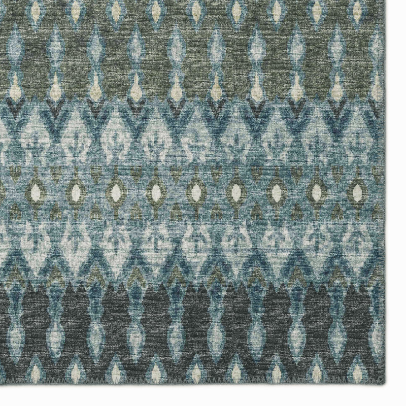 Hemmer Chenille Ikat Indoor / Outdoor Rug, Rectangle 3' x 5'