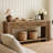  70.9-Inch Dark Brown Console Tables, Farmhouse Entryway Table-1251091009