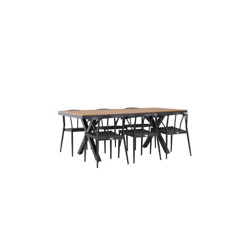 Roiguez 6 - Person Patio Dining Set with Rectangular Table
