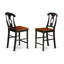 Ensemble bistro 5 pièces à hauteur de comptoir comprenant une table carrée et 4 chaises de salle à manger, noir et cerise-1312658643