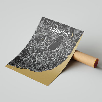 " Lisbon Portugal City Map "