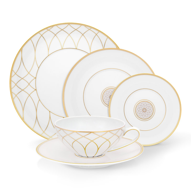 Terrace Piece Porcelain China Dinnerware Set - Service for 4