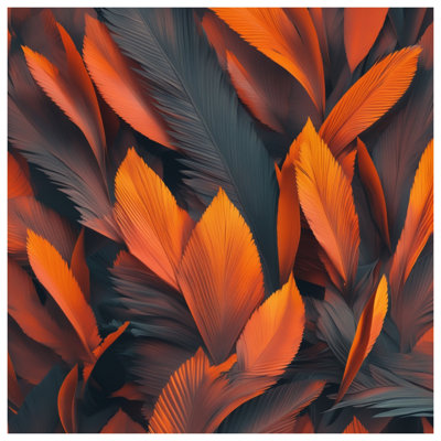 Vibrant Orange Leaves Bedding Leaves Bedspread Nature