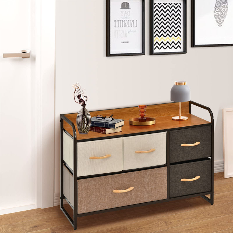 Nicolett 87cm W 5 - Drawer Chest of Drawers