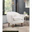 Chaise d'appoint Mid-Century moderne en chenille 1pc-322514487