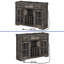 Armoire de bar de style campagnard avec tiroirs et porte-verres à vin 53,1 po Aley-1327865322