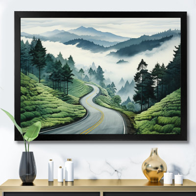 «Road Endless Journey In Green Mountain I» - art mural