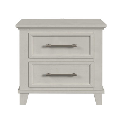 Sneed 2-Drawer Nightstand with USB in Grey