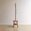 Tabouret à chaussures en bois massif naturel avec porte-tissu-1060080891