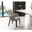 Chaise d'appoint capitonnée en gris