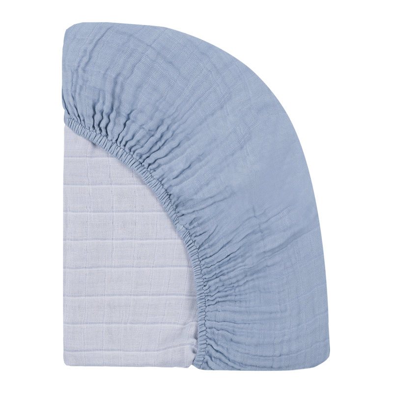 Dewdrop Muslin Mini Crib Sheet