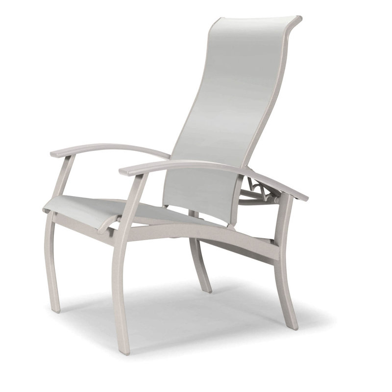 Chaise de patio Askar, Blanc, Blanc 6D Sunbrella®, Neige texturée