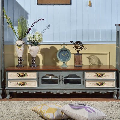 Handmade art TV cabinet