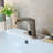 Brushed Nickel Fontana Vicenza Contemporary Bathroom Automatic Sensor Faucet