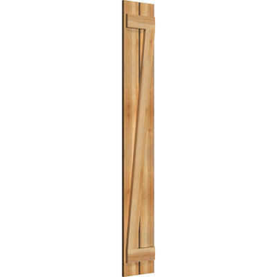 Volets espacés de 5 3/8 po avec barre en Z, cèdre rouge de l'Ouest TimberCraft (par paire)