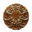 Thai Style Floral Carved Round Wood Wall Art For Home Accent Decor
