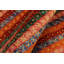 Tapis orange rayé / gris / brun en laine noué à la main 3 pi 2 po x 4 pi 10 po Laudalino