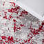 Tapis gris / rouge à motif abstrait-1315349154
