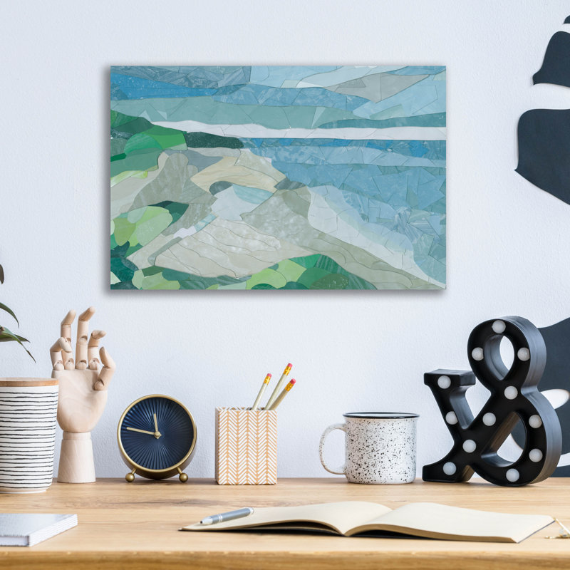 «Pacific Coast Sand Dunes» par Coco Good, art mural en verre acrylique, 16 po x 12 po