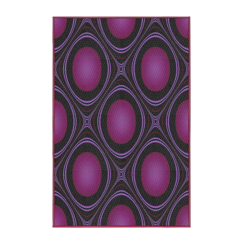Tapis de zone rose à motif, Rectangle 3 pi x 5 pi