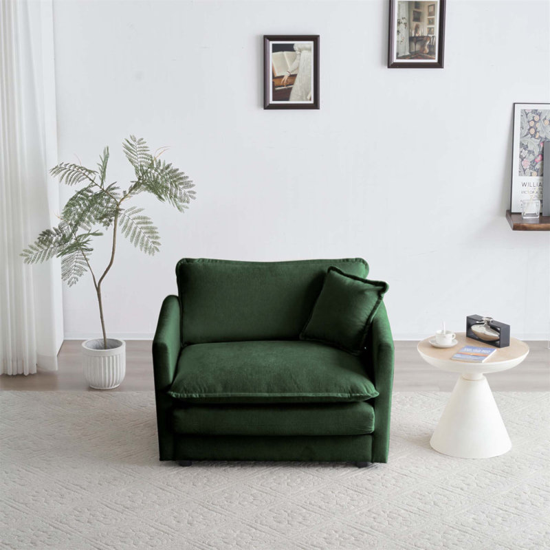 Luxueux fauteuil avec repose-pieds Ille pour le confort et le style.