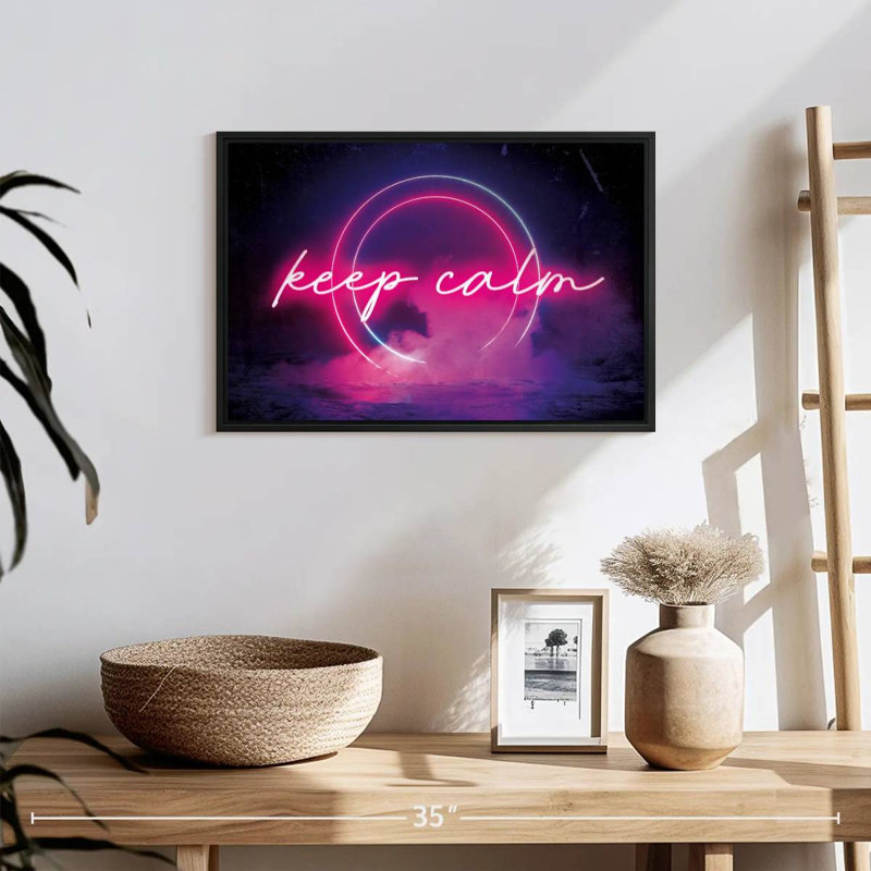 Tergel Keep Calm Neon, 13" H x 19" W