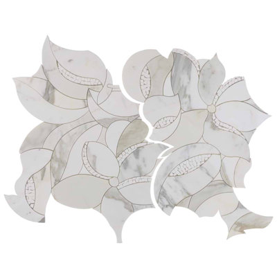 Raina Polished Waterject Marble Mosaic Tile