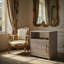 Table de chevet, armoire à une porte, poignée en métal, une tablette, plateau supérieur, noir-634866380