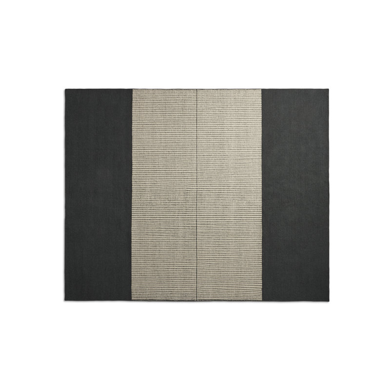 Tapis gris anthracite / ivoire Light entre, Rectangle 8 pi x 10 pi