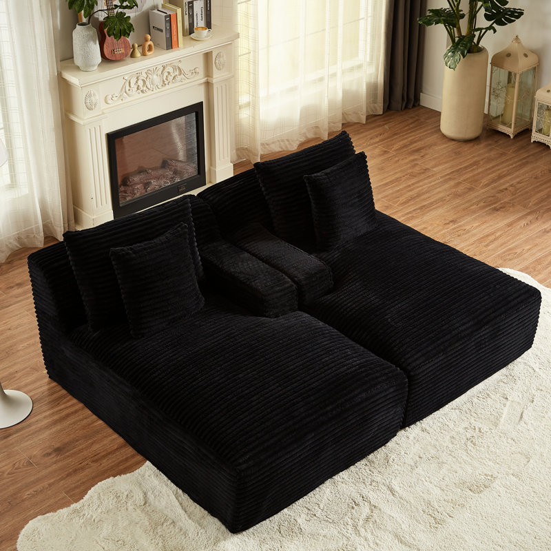 Canapé-lit Fluffy Modern, Black