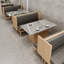 Banc rembourré en similicuir haut de gamme
