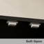  Meuble audio-vidéo pour téléviseur de 70 po ou moins avec structure en métal et tablettes ouvertes